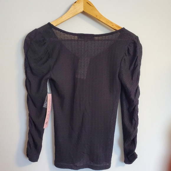 Ruched Black Top - Picture 5 of 10